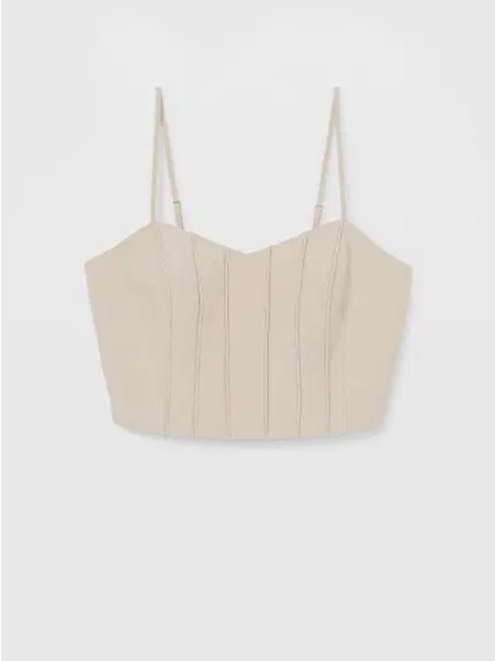 Club Monaco Neutral Cropped Corset Cami